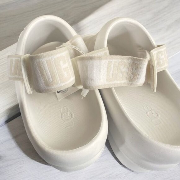 NWT UGG Aww Yeah Eva Platform Slide Sandals Bright White Size 8 - Picture 8 of 11